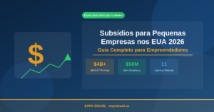 Subsídios para Pequenas Empresas nos EUA 2026 - Guia Completo para Empreendedores